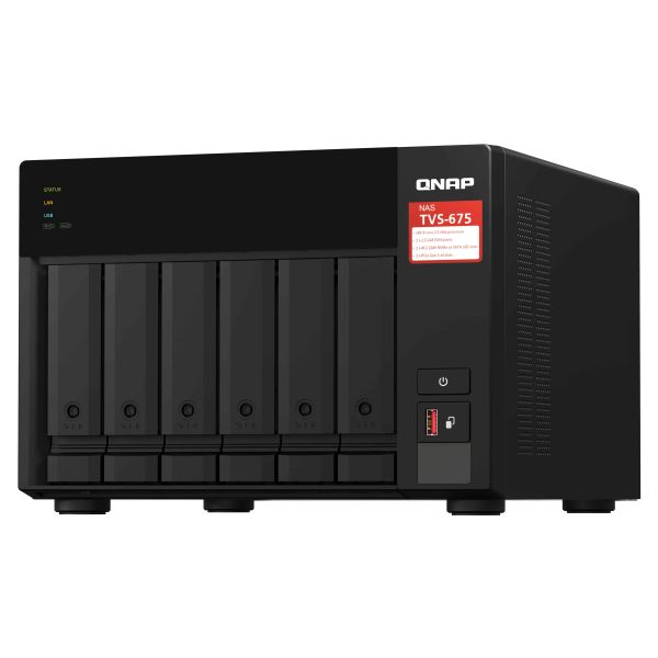 QNAP TVS-675 NAS Tower Ethernet LAN Zwart KX-U6580 (TVS-675-8G)