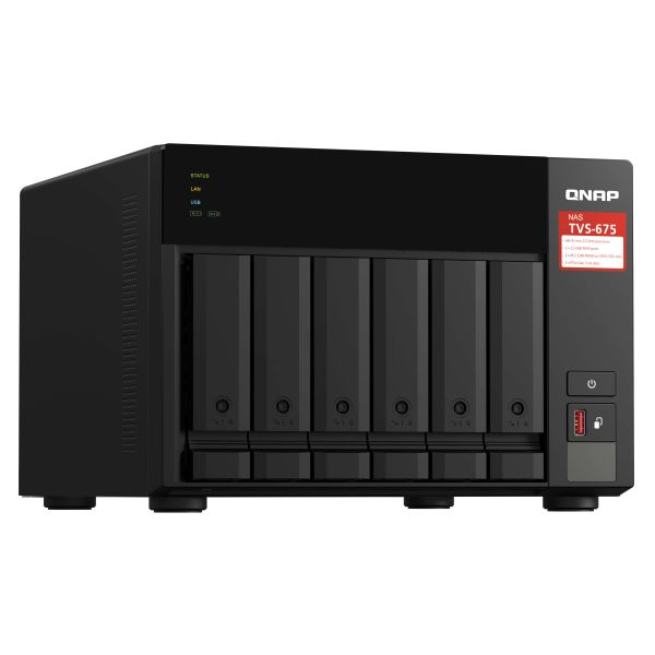 QNAP TVS-675 NAS Tower ZhaoXin KaiXian KX-6000 KX-U6580 8 GB DDR4 0 TB QuTS hero Zwart (TVS-675-8G) QNAP TVS-675 NAS Tower ZhaoXin KaiXian KX-6000 KX-U6580 8 GB DDR4 0 TB QuTS hero Zwart (TVS-675-8G)