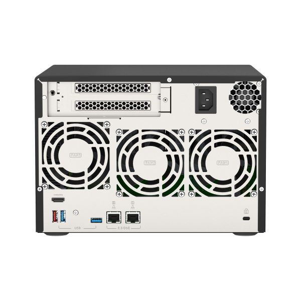 QNAP TVS-675 NAS Tower ZhaoXin KaiXian KX-6000 KX-U6580 8 GB DDR4 0 TB QuTS hero Zwart (TVS-675-8G)