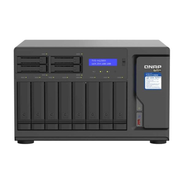 QNAP TVS-h1288X NAS Tower Ethernet LAN Zwart W-1250 (TVS-H1288X-W1250-16G) QNAP TVS-h1288X NAS Tower Ethernet LAN Zwart W-1250 (TVS-H1288X-W1250-16G)