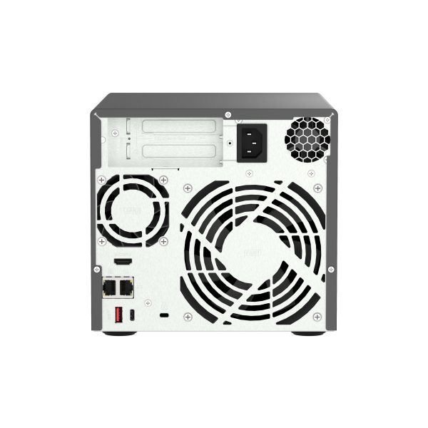 QNAP TVS-H474 NAS Tower Intel® Pentium® G7400 8 GB DDR4 0 TB QuTS hero Zwart (TVS-H474-PT-8G) QNAP TVS-H474 NAS Tower Intel® Pentium® G7400 8 GB DDR4 0 TB QuTS hero Zwart (TVS-H474-PT-8G)