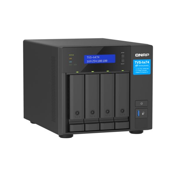 QNAP TVS-H474 NAS Tower Ethernet LAN Zwart G7400 (TVS-H474-PT-8G)