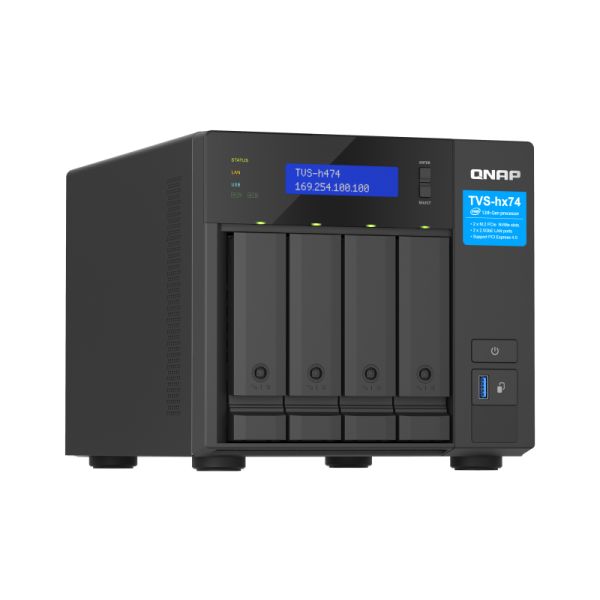 QNAP TVS-H474 NAS Tower Ethernet LAN Zwart G7400 (TVS-H474-PT-8G)