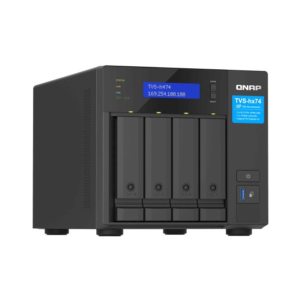 QNAP TVS-H474 NAS Tower Intel® Pentium® G7400 8 GB DDR4 0 TB QuTS hero Zwart (TVS-H474-PT-8G) QNAP TVS-H474 NAS Tower Intel® Pentium® G7400 8 GB DDR4 0 TB QuTS hero Zwart (TVS-H474-PT-8G)