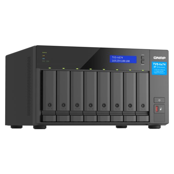 QNAP TVS-h874 NAS Tower Ethernet LAN Zwart i5-12400 (TVS-H874-I5-32G)