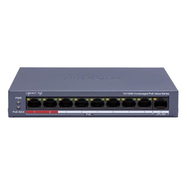 Hikvision DS-3E0109P-E/M(C) 9-Poorts Unmanaged PoE Switch (DS-3E0109P-E/M(C))