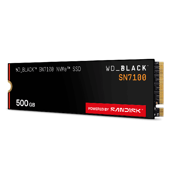 Sandisk WD_BLACK SN7100 NVMe 500GB 216pcs M2. 2280 / PCIe Gen4 / 6800MB/s read / 5800 MB/s write / without Heatsink (WDS500G4X1E-00CJA0)