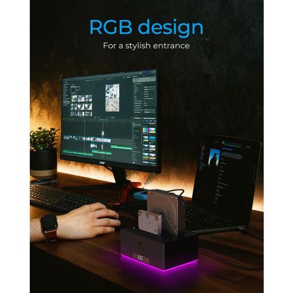 ICY BOX IB-127CL-U3 USB 3.2 Gen 1 (3.1 Gen 1) Type-B Zwart (IB-127CL-U3)