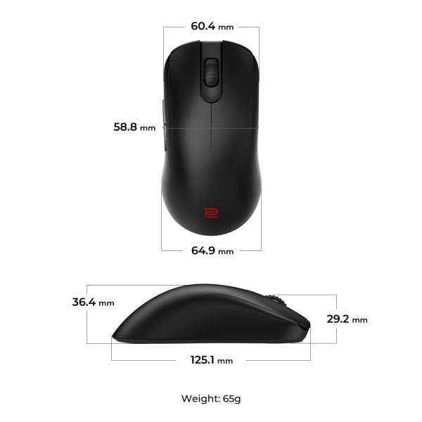 ZOWIE FK2-DW muis Gamen Rechtshandig RF Draadloos 3200 DPI (9H.N4MBE.A2E)