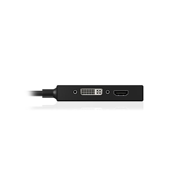 ICY BOX IB-AC1031 DisplayPort DVI-D + VGA (D-Sub) + HDMI Zwart (IB-AC1031)
