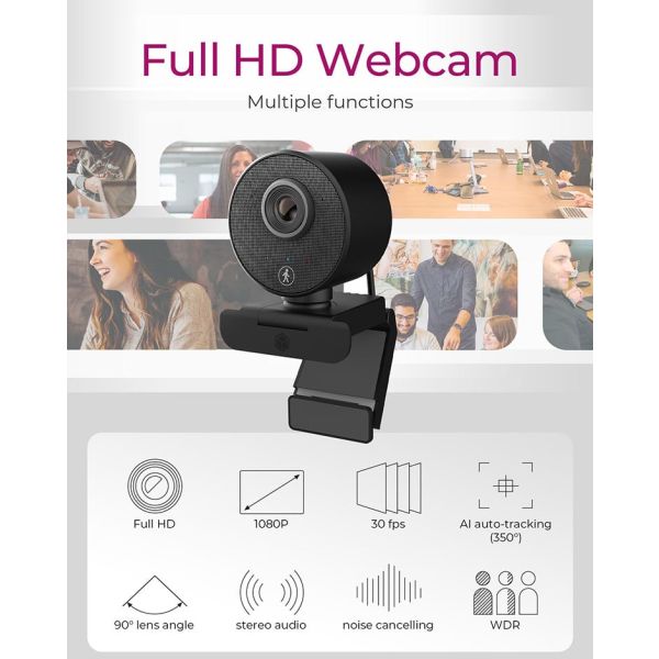 ICY BOX IB-CAM501-HD webcam 1920 x 1080 Pixels USB 2.0 Zwart (IB-CAM501-HD)