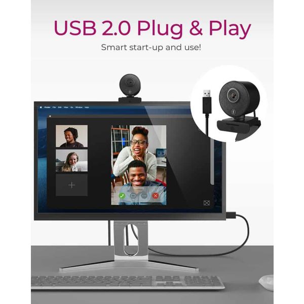 ICY BOX IB-CAM501-HD webcam 1920 x 1080 Pixels USB 2.0 Zwart (IB-CAM501-HD)