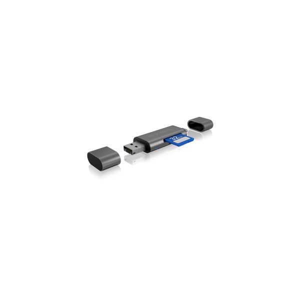 ICY BOX IB-CR201-C3 geheugenkaartlezer USB 3.2 Gen 1 (3.1 Gen 1) Type-C Antraciet (IB-CR201-C3)
