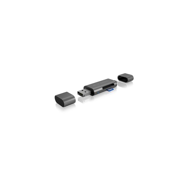ICY BOX IB-CR201-C3 geheugenkaartlezer USB 3.2 Gen 1 (3.1 Gen 1) Type-C Antraciet (IB-CR201-C3)