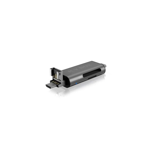 ICY BOX IB-CR201-C3 geheugenkaartlezer USB 3.2 Gen 1 (3.1 Gen 1) Type-C Antraciet (IB-CR201-C3)