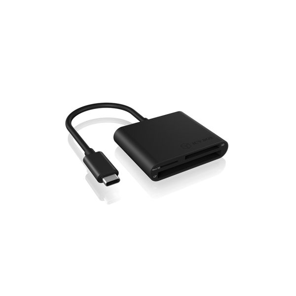 ICY BOX IB-CR301-C3 geheugenkaartlezer USB 3.2 Gen 1 (3.1 Gen 1) Type-C Zwart (IB-CR301-C3)