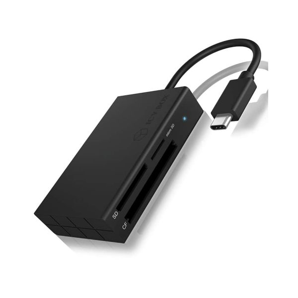 ICY BOX IB-CR401-C3 geheugenkaartlezer USB 3.2 Gen 1 (3.1 Gen 1) Type-C Zwart (IB-CR401-C3)