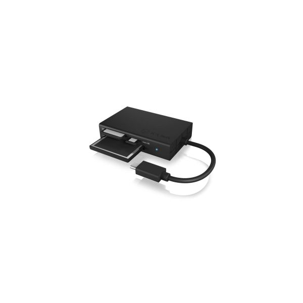 ICY BOX IB-CR401-C3 geheugenkaartlezer USB 3.2 Gen 1 (3.1 Gen 1) Type-C Zwart (IB-CR401-C3)