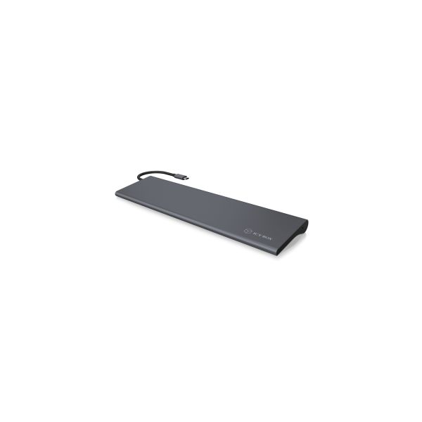 ICY BOX IB-DK2102-C Bedraad USB 3.2 Gen 1 (3.1 Gen 1) Type-C Antraciet, Zwart (IB-DK2102-C)