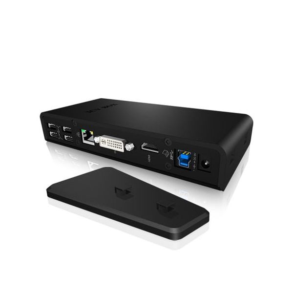 ICY BOX IB-DK2241AC Bedraad USB 3.2 Gen 1 (3.1 Gen 1) Type-A Zwart (IB-DK2241AC)
