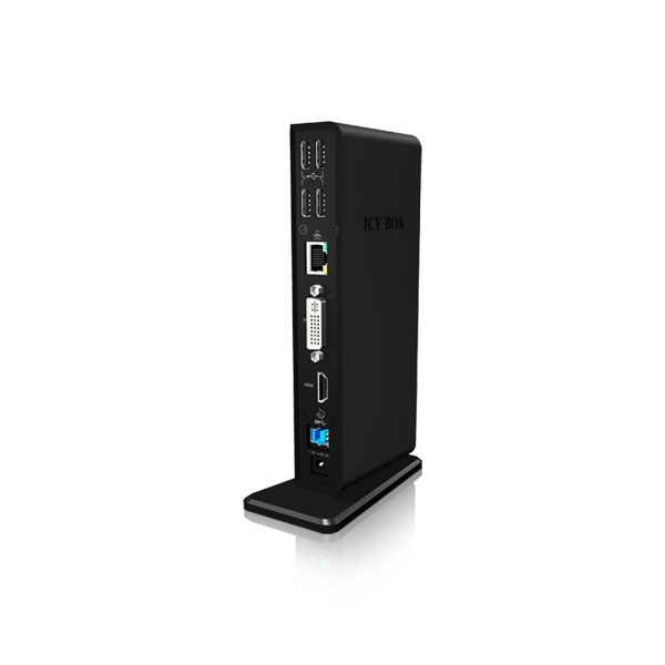 ICY BOX IB-DK2241AC Bedraad USB 3.2 Gen 1 (3.1 Gen 1) Type-A Zwart (IB-DK2241AC)