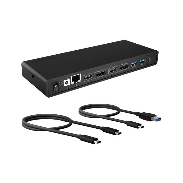 ICY BOX IB-DK2245AC Bedraad USB 3.2 Gen 1 (3.1 Gen 1) Type-C Zwart (IB-DK2245AC)