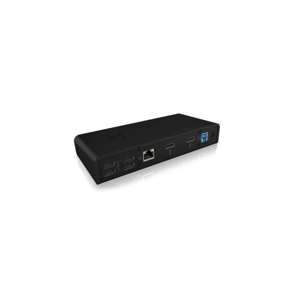 ICY BOX IB-DK2251AC Bedraad USB 3.2 Gen 2 (3.1 Gen 2) Type-A Zwart (IB-DK2251AC)