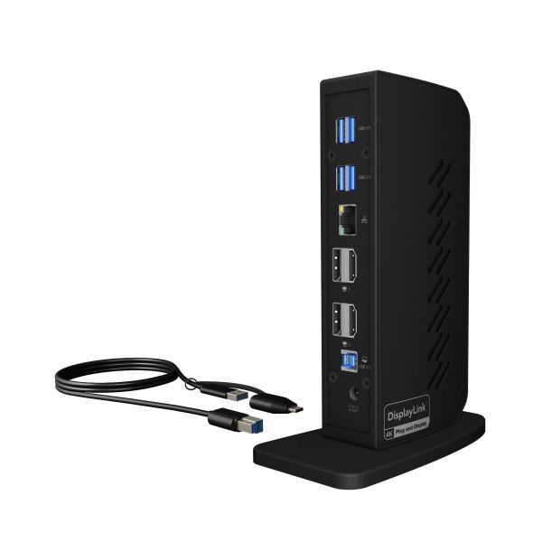 ICY BOX IB-DK2252AC Bedraad USB 3.2 Gen 1 (3.1 Gen 1) Type-C Zwart (IB-DK2252AC)
