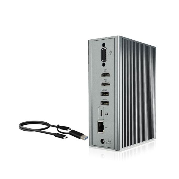 ICY BOX IB-DK2262AC Bedraad USB 3.2 Gen 1 (3.1 Gen 1) Type-C Antraciet (IB-DK2262AC)