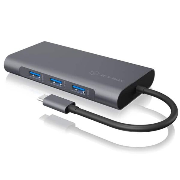 ICY BOX IB-DK4040-CPD Bedraad USB 3.2 Gen 1 (3.1 Gen 1) Type-C Antraciet, Zwart (IB-DK4040-CPD) ICY BOX IB-DK4040-CPD Bedraad USB 3.2 Gen 1 (3.1 Gen 1) Type-C Antraciet, Zwart (IB-DK4040-CPD)
