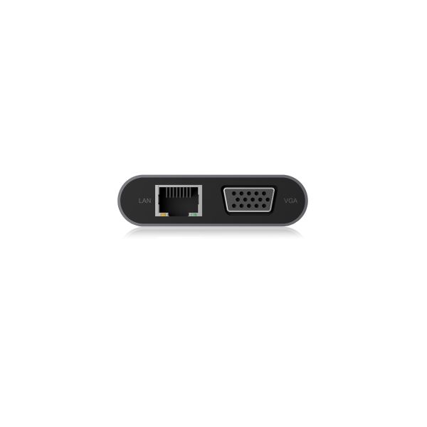 ICY BOX IB-DK4040-CPD Bedraad USB 3.2 Gen 1 (3.1 Gen 1) Type-C Antraciet, Zwart (IB-DK4040-CPD)