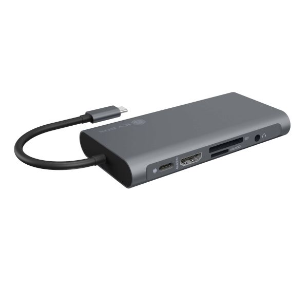 ICY BOX IB-DK4040-CPD Bedraad USB 3.2 Gen 1 (3.1 Gen 1) Type-C Antraciet, Zwart (IB-DK4040-CPD)