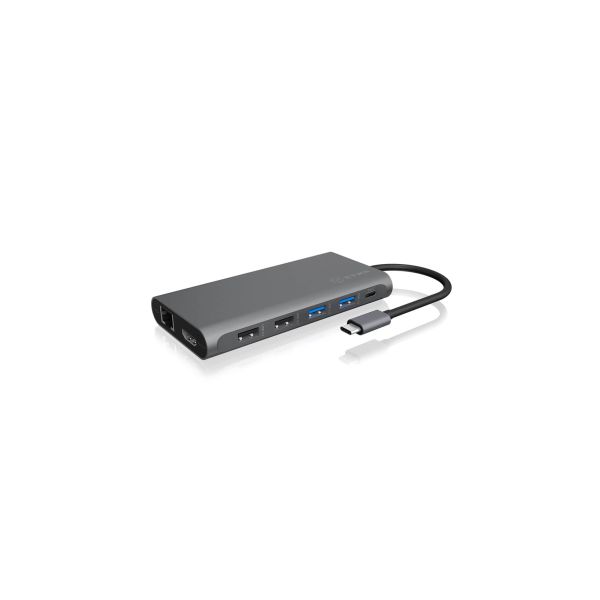 ICY BOX IB-DK4050-CPD Bedraad USB 3.2 Gen 1 (3.1 Gen 1) Type-C Antraciet (IB-DK4050-CPD)