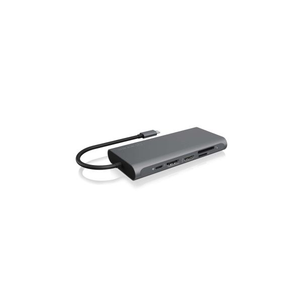 ICY BOX IB-DK4050-CPD Bedraad USB 3.2 Gen 1 (3.1 Gen 1) Type-C Antraciet (IB-DK4050-CPD)