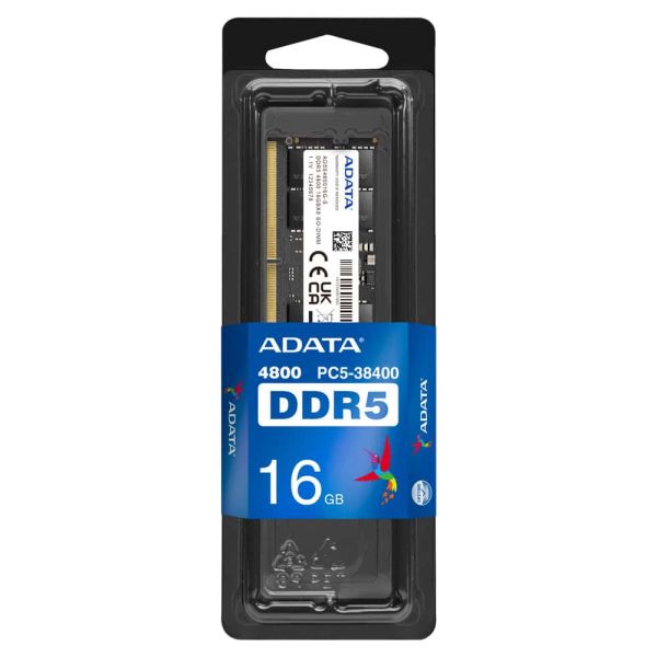 ADATA Premier geheugenmodule 16 GB 1 x 16 GB DDR5 262-pin SO-DIMM ECC (AD5S480016G-S)