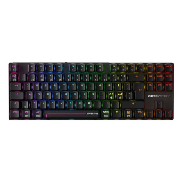 CHERRY MX 8.2 Pro TMR Wireless toetsenbord Gamen USB + RF Wireless + Bluetooth QWERTY Scandinavisch Zwart (G8E-3885HACAPN-2)