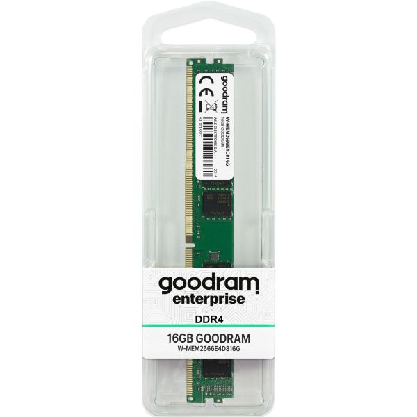 Goodram W-MEM2666E4D816G geheugenmodule 16 GB 1 x 16 GB DDR4 288-pin DIMM ECC (W-MEM2666E4D816G)