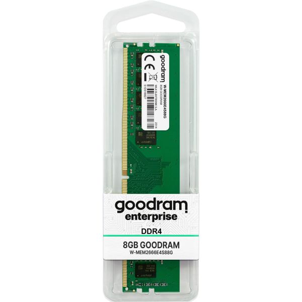 Goodram W-MEM2666E4S88G geheugenmodule 8 GB 1 x 8 GB DDR4 288-pin DIMM ECC (W-MEM2666E4S88G)
