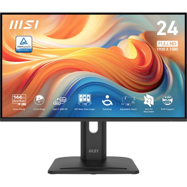 MSI Pro MP245PHG E14 computer monitor 60,5 cm (23.8") 1920 x 1080 Pixels Full HD LCD Zwart (9S6-3PE69M-001)