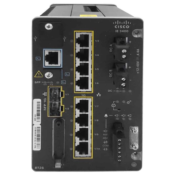 Cisco Catalyst IE3400 8x GE Copper 2x SFP Switch (IE-3400-8T2S-A)