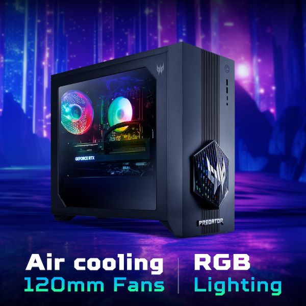 Acer Predator PO3-665_H810 Intel Core Ultra 7 265F 32 GB DDR4-SDRAM 1 TB SSD NVIDIA GeForce RTX 5060 Windows 11 Home Desktop PC Zwart (DG.E4TEG.009)
