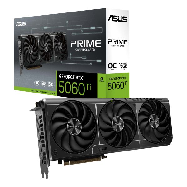 ASUS Prime -RTX5060TI-O16G NVIDIA GeForce RTX 5060 Ti 16 GB GDDR7 (PRIME-RTX5060TI-O16G)