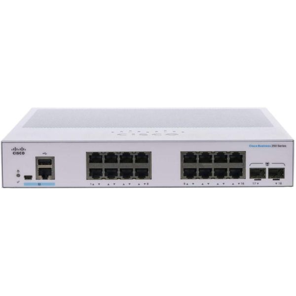 Cisco CBS250-16P 16-Port Managed Switch met 2G Uplink (CBS250-16P-2G-UK-RF)