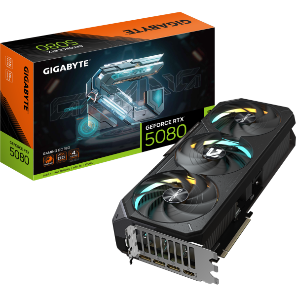 GIGABYTE GeForce RTX 5080 AERO SFF -OC -16GB -GDDR7 (GV-N5080AEROOC-16GD)