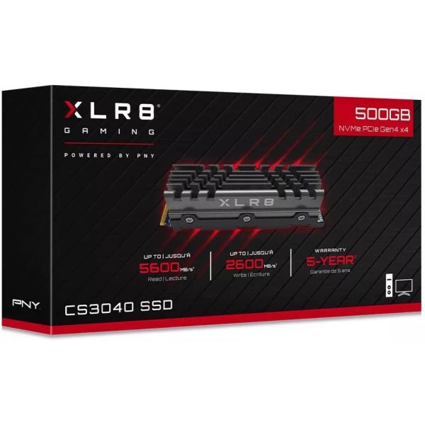 PNY XLR8 CS3040 500GB M.2 NVMe (M280CS3040HS-500-RB)