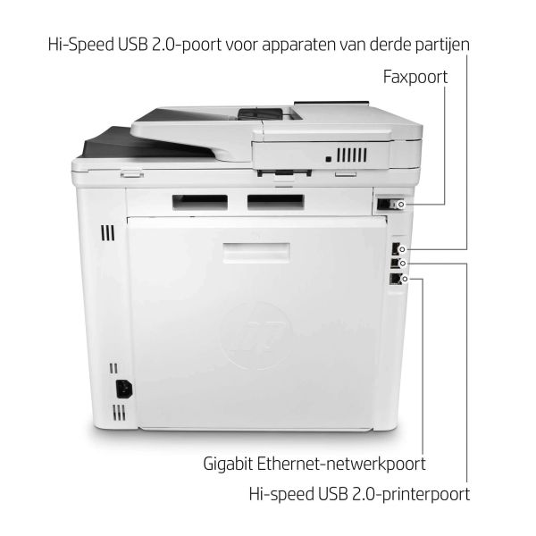 HP Color LaserJet Enterprise LaserJet Enterprise M480f Multifunction Kleur Printer, Alleen Ethernet; Kopieerapparaat, scanner (3QA55ABGJ)