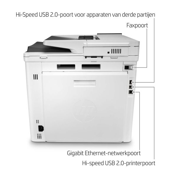 HP Color LaserJet Enterprise LaserJet Enterprise M480f Multifunction Kleur Printer, Alleen Ethernet; Kopieerapparaat, scanner