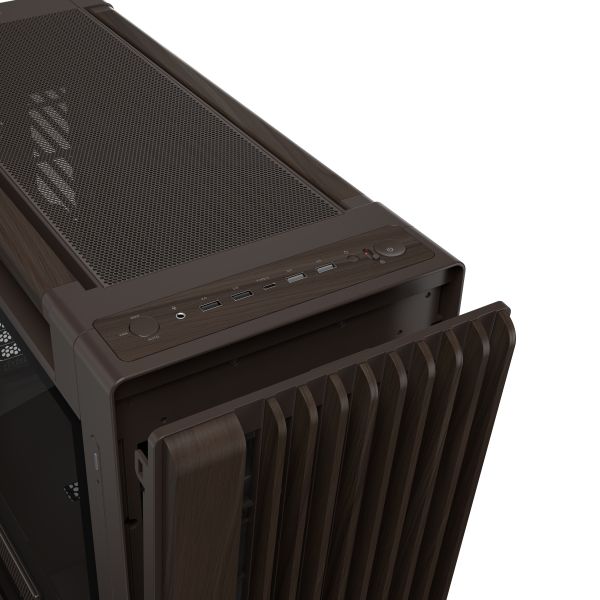 ASUS ProArt PA602 Wood Edition Retro Brown - Tempered Glass Panel Midi Tower Bruin (90DC00J8-B09000)