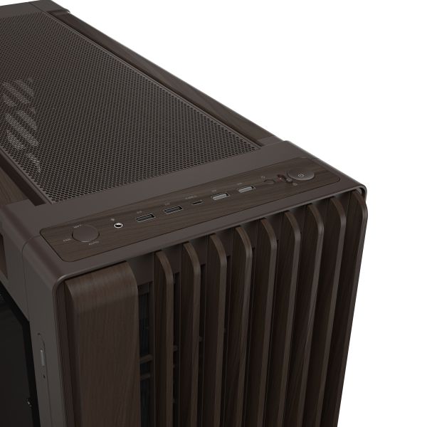 ASUS ProArt PA602 Wood Edition Retro Brown - Tempered Glass Panel Midi Tower Bruin (90DC00J8-B09000)