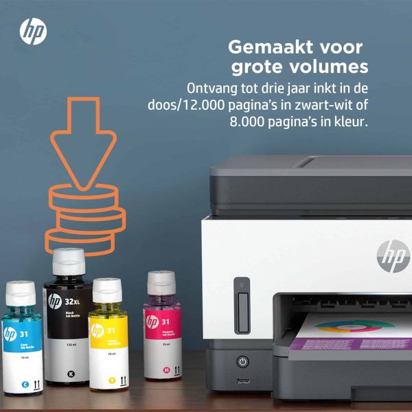 HP Smart Tank 7605 Draadloos All-in-One Kleur Printer, Dubbelzijdig printen; Kopieerapparaat, Scanner (28C02A)